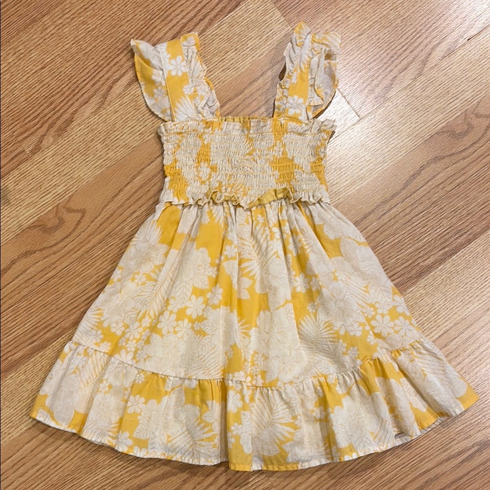 2T Janie and Jack Yellow Floral Smocked Sundress